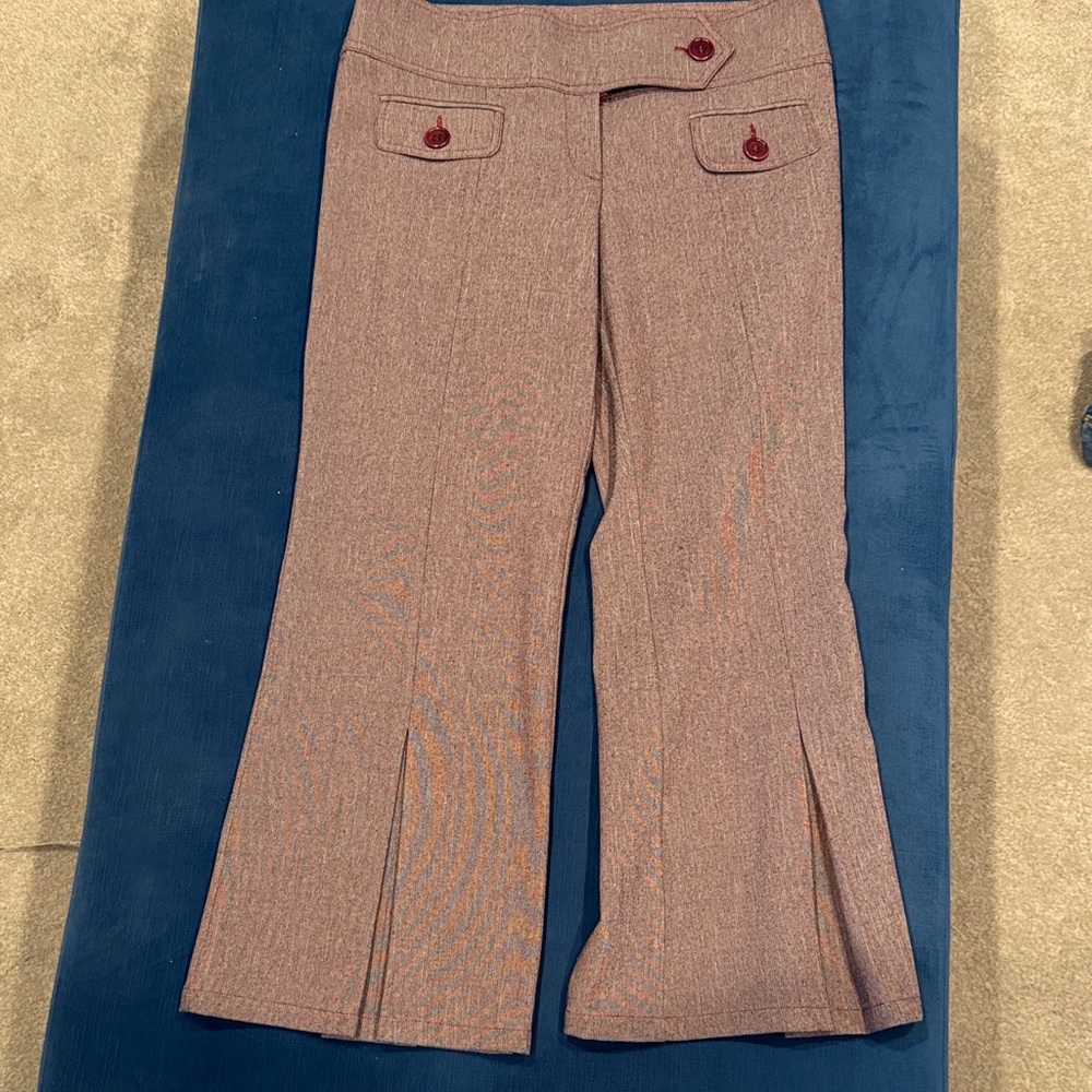 To the Max wine-colored crop pants